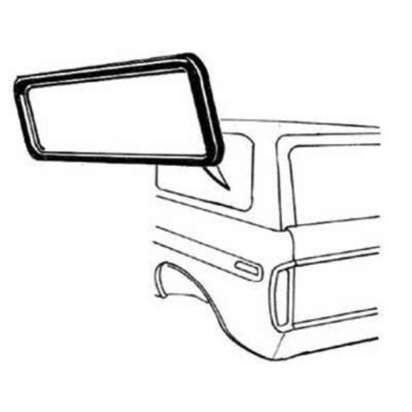 Side Window Glass Seals, No Groove for Chrome (pair), 78-79 Ford Bronco