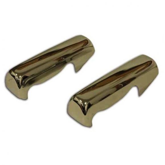 Chrome Bumperettes for Stock Front Bumper, 66-77 Ford Bronco