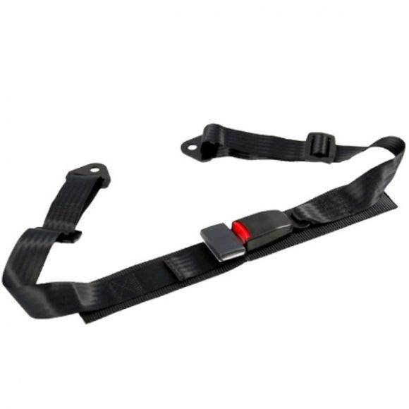Corbeau 2-inch Black Lap Seat Belts, Bolt-In (pair)